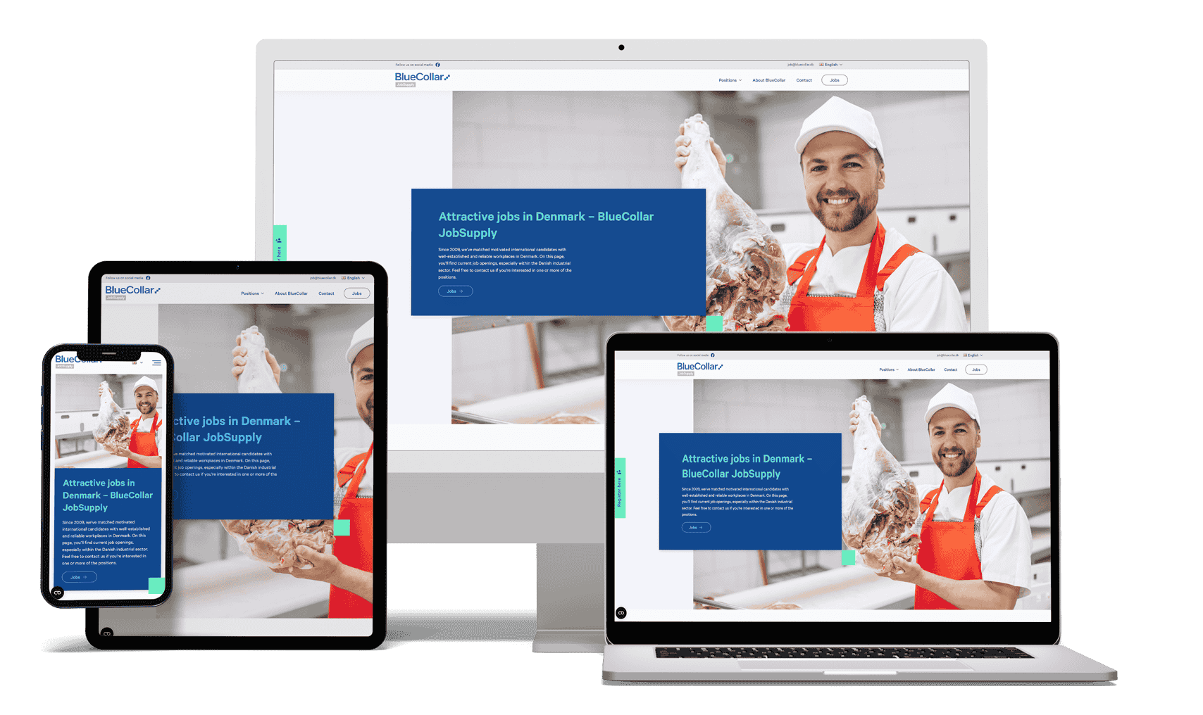 Website Mockup Bluecollar